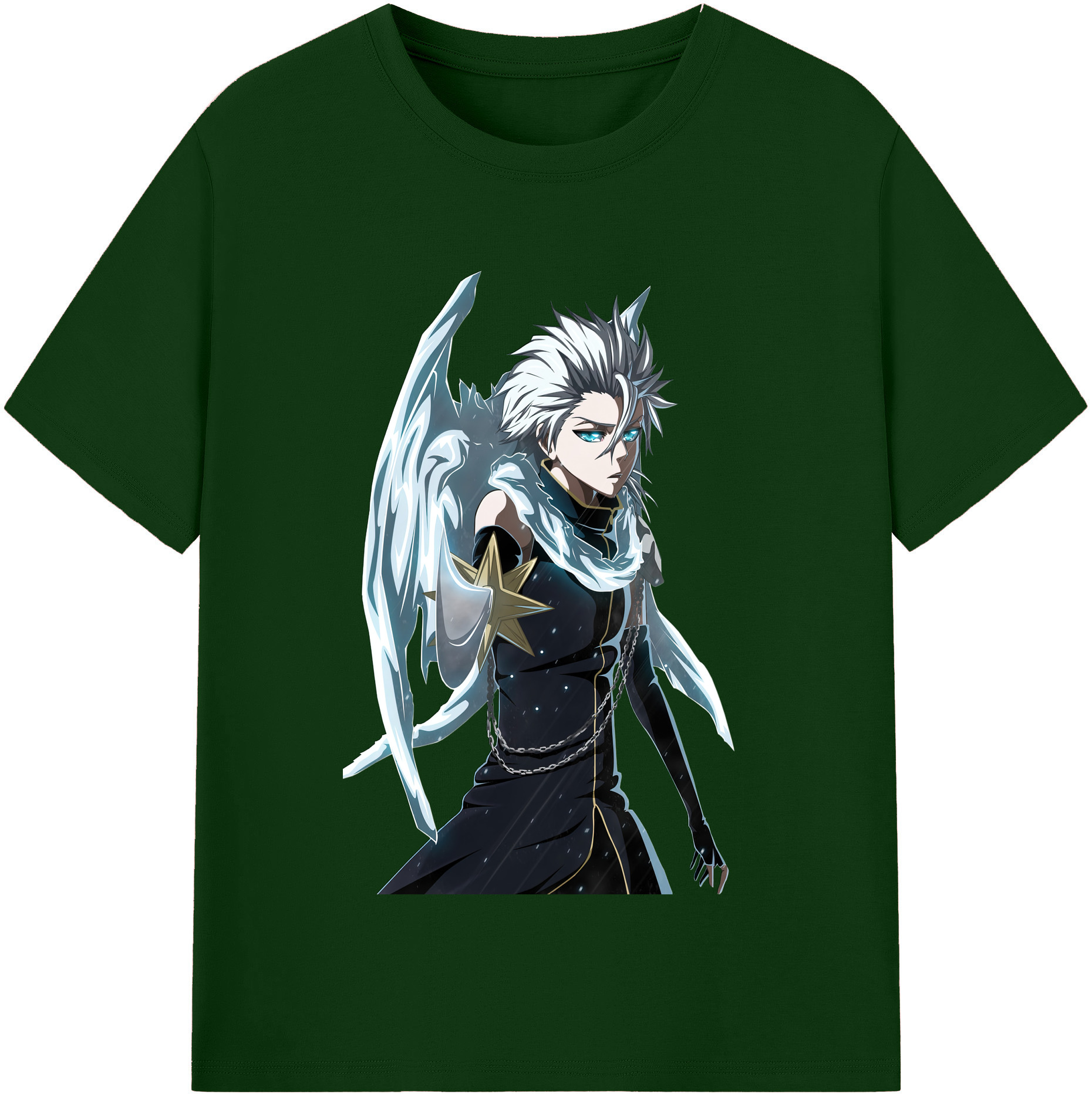 （画像用） ブリーチ 日番谷冬獅郎（ひつがや とうしろう） BLEACH Hitsugaya Toushirou 綿100％半袖Tシャツ（フロントプリント）